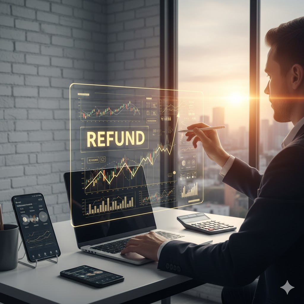 Advanced tax preparation with refund charts / Preparación avanzada de impuestos